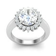 thumbnail image 1 of 2.50 CT Moissanite Oval Engagement Halo 925 Sterling Silver Ring, EF Color VVS1 Clarity, 1 of 6