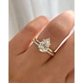 thumbnail image 1 of 2.50 CT Pear Cut Moissanite Stone Engagement Ring With Matching Band | Bridal Set | 18K Gold Wedding Ring Set | Anniversary Ring Set For Her, 1 of 4