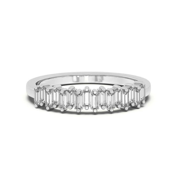 2.50 CTW Baguette Cut Half Eternity Everyday Ring 925 Silver