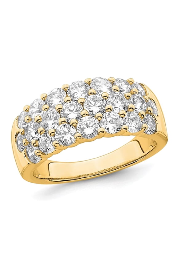 2.50 Carat (Ctw SI1-SI2, G-H-I) Lab-Grown Diamond Ring in 14K Yellow Gold