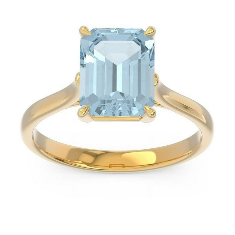 Carat Emerald Cut Aquamarine Gemstone Wonderful Anniversary