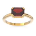 thumbnail image 1 of 2.50 Carat Emerald Cut Garnet Gemstone New Solitaire Engagement Ring for Girls 18K Yellow Gold Size 6 by Diamond-Capitals, 1 of 8