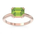 thumbnail image 1 of 2.50 Carat Emerald Cut Peridot Gemstone Wonderful Proposal Ring for Women Solid 18K Rose Gold Size 11.5 by Diamond-Capitals, 1 of 8