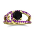 thumbnail image 1 of 2.50 Carat Fine Round Cut Citrine & Amethyst Gemstone Bridal Ring for Women Solid 18K Yellow Gold Size 7 by Diamond-Capitals, 1 of 8