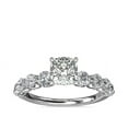thumbnail image 1 of 2.50 Carat Luxurious Cushion Cut (D/VVS1) Moissanite Ring for Engagement 18K Real White Gold Ring Size 8.5 by Diamond-Capitals, 1 of 6