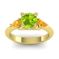 thumbnail image 1 of 2.50 Carat New Round Cut Peridot & Citrine Gemstone Engagement Ring for her Solid 18K Yellow Gold Size 5.5 by Diamond-Capitals, 1 of 8