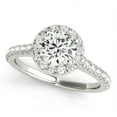 thumbnail image 1 of 2.50 Ct Brilliant Cut Round Natural Moissanite Diamond Engagement Rings for Women Fine 14K White Gold, 1 of 5