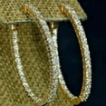 thumbnail image 1 of 2.50 Ct Round Cut Moissanite Women's Huggie Hoop Earrings 14K Yellow Gold Plated, 1 of 4
