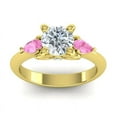 thumbnail image 1 of 2.50 Ct Round Cut Natural Diamond Pink Sapphire Gemstone Beautiful Ring for Birthday Gift Solid 14K Yellow Gold Size 10 by Diamond Capitals, 1 of 8