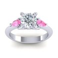 thumbnail image 1 of 2.50 Ct Sparkle Round Shape Natural Diamond Pink Sapphire Gemstone Anniversary Ring for Women Solid 14K White Gold Size 3.5 by Diamond Capitals, 1 of 8