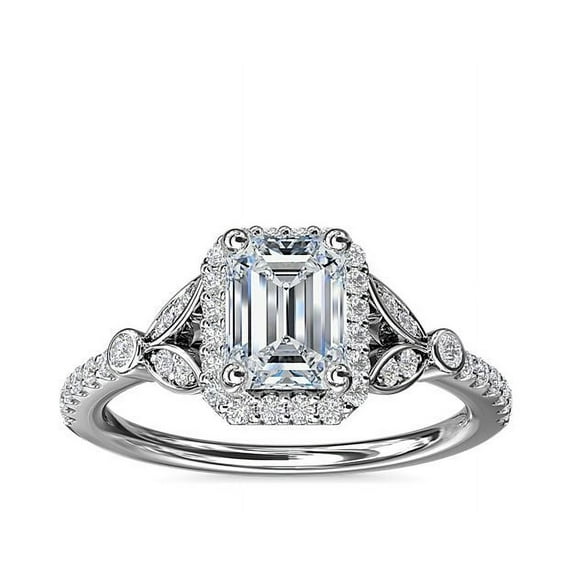 2.50 Ct Unique Emerald Cut (F-G/VS1) Natural Diamond Solitaire Engagement Ring for Girls Solid 950 Platinum Size 8.5 by Diamond-Capitals