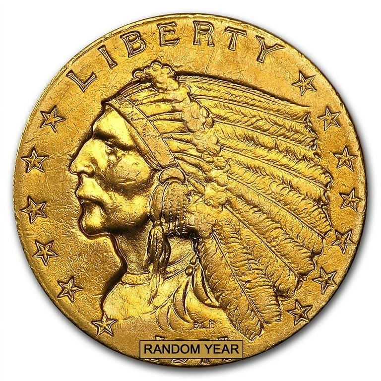 $2.50 Indian Gold Quarter Eagle (Cleaned) - Walmart.com