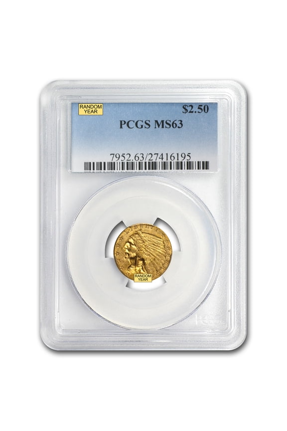 $2.50 Indian Gold Quarter Eagle MS-63 PCGS