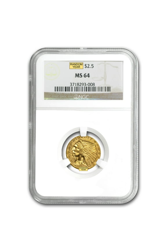 $2.50 Indian Gold Quarter Eagle MS-64 NGC