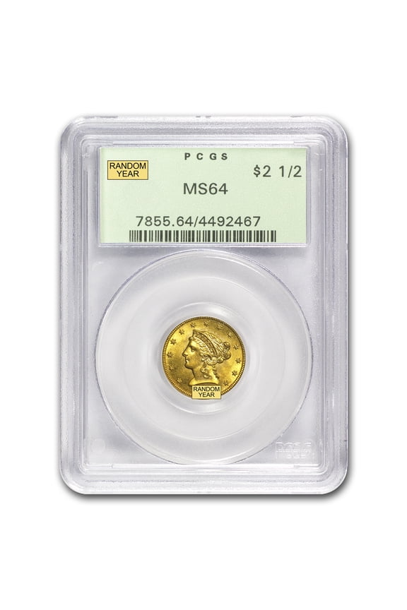 $2.50 Liberty Gold Quarter Eagle MS-64 NGC/PCGS