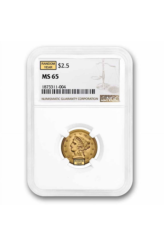 $2.50 Liberty Gold Quarter Eagle MS-65 NGC/PCGS