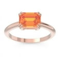thumbnail image 1 of 2.50 T.C.W Emerald Cut Citrine Gemstone Beautiful Solitaire Engagement Ring for Ladies Solid 14K Rose Gold Size 7 by Diamond-Capitals, 1 of 8