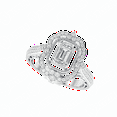 thumbnail image 1 of 2.50 TCW Emerald Cut Halo Engagement Ring 18K White Gold, 1 of 1