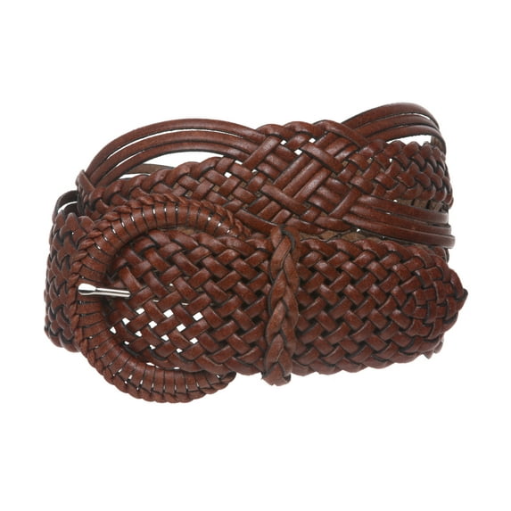 2" (50 mm) Genuine Leather Braided Woven Belt