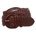 thumbnail image 1 of 2" (50 mm) Genuine Leather Braided Woven Belt, 1 of 2