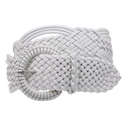 2" 50 mm Genuine Leather Braided Woven Belt