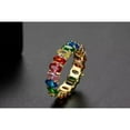 thumbnail image 1 of 2.50Ct Oval Cut Simulated Red Ruby Women's Birthday Gift Full Eternity Band Ring 14K Yellow Gold Plated, 1 of 3