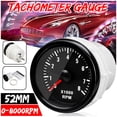 thumbnail image 2 of EEEKit 52mm Tachometer Gauge 0-8000 RPM With White LED Backlight For 1-8 Cylinder Cars 2 of 5