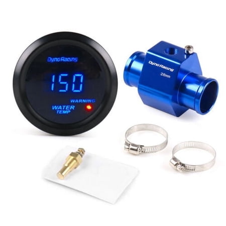 2" 52mm Digital Water Temperature Gauge Meter w/28mm Joint Pipe Sensor Adapter