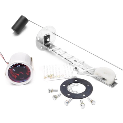 2" 52mm Car LED Smoke Fuel Level Gauge Meter With Fuel Sensor E-1/2-F Pointer