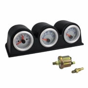 2 52mm Car Triple Gauge Kit 3in1 Tachometer RPM Water Temp Oil Pressure Gauge