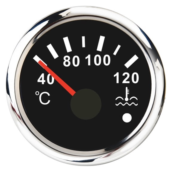 2" 52mm Car Truck Boat Water Temp Gauge Temperature Sensor 40-120 Moto Meter Vehicle Indicator For Auto With Red BackLight ,Easy to Install