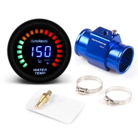 2'' 52mm Digital Water Temp Temperature Gauge w/38mm Joint Pipe Sensor Adapter