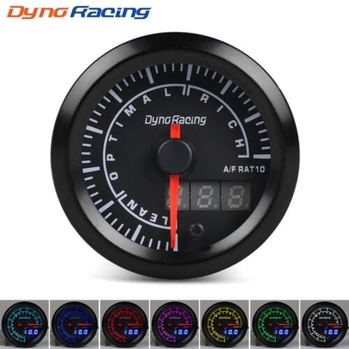 2" 52mm Digital & Pointer 7 Color LED Narrowband Car Air Fuel Ratio Gauge Meter