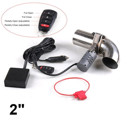 2" 52mm Electric Exhaust Muffler Valve System Pipe Kit Adjustable Remote