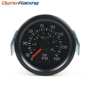 2 52mm Mechanical Pointer Oil Pressure Gauge 0-10Bar/0-150Psi w/Sensor 1/8NPT