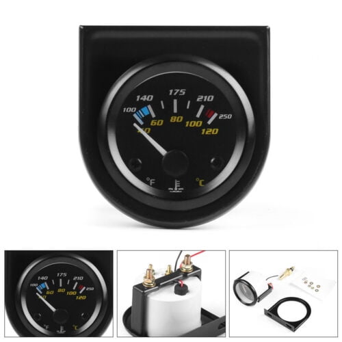 2'' 52mm Pointer Car Water Temp Temperature Gauge White light & with Sensor