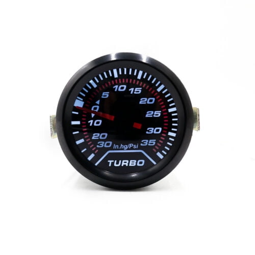 2 52mm Turbo Boost Gauge Pointer Digital LED Pressure Gauge Meter 35 Psi Smoked