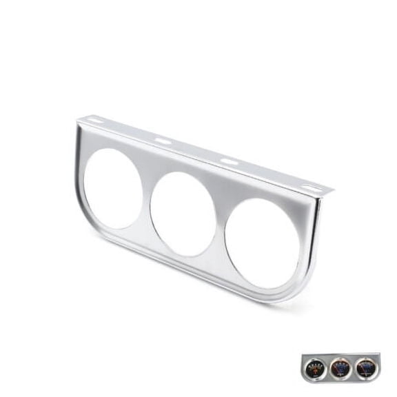 2" 52mm Universal 3 Triple Gauge Holder Bracket Face Pod Panel Mount Silver