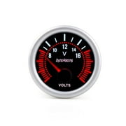 2 52mm Universal Car LED Smoke Lens 8-16V Voltmeter Volt Voltage Gauge Meter