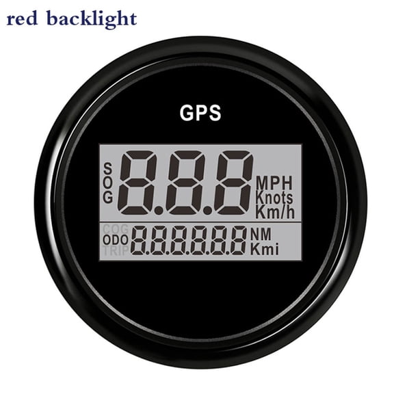 2'' 52mm Waterproof Digital GPS Speedometer Odometer For Car Boat With Backlight 12V/24V Car Speed Gauge GPS Antenna LCD ,Wide Application