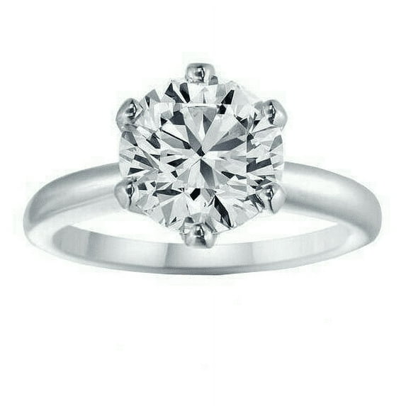 2.53 Ct High- Polished Round-Cut Diamond Ring For Wedding Engagement Ring Best for Women in 14K White Gold