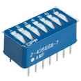 thumbnail image 1 of 2-5435668-7 Dip Switch SPST 7 Position Through Hole Rocker Actuator 60mA 5VDC :RoHS, 1 of 1