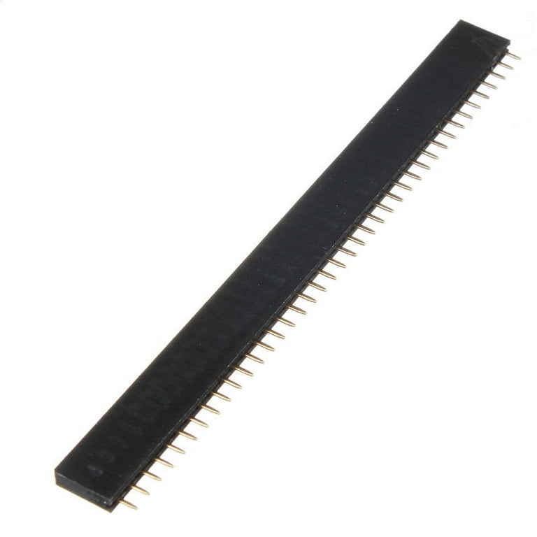 2.54mm 40-Pin Male & Female Round Pin Header Strips - Single Row PCB Connector