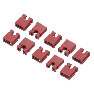 Sure Fit Technologies 50-Pack Red Mini Micro Header Shunts – 2.54mm 0.1” Circuit Board Jumpers