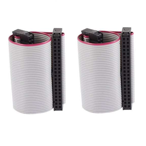 2.54mm Pitch 40 Pins 40 Wires F/F IDC Connector Flat Cable 10cm 2 Pcs