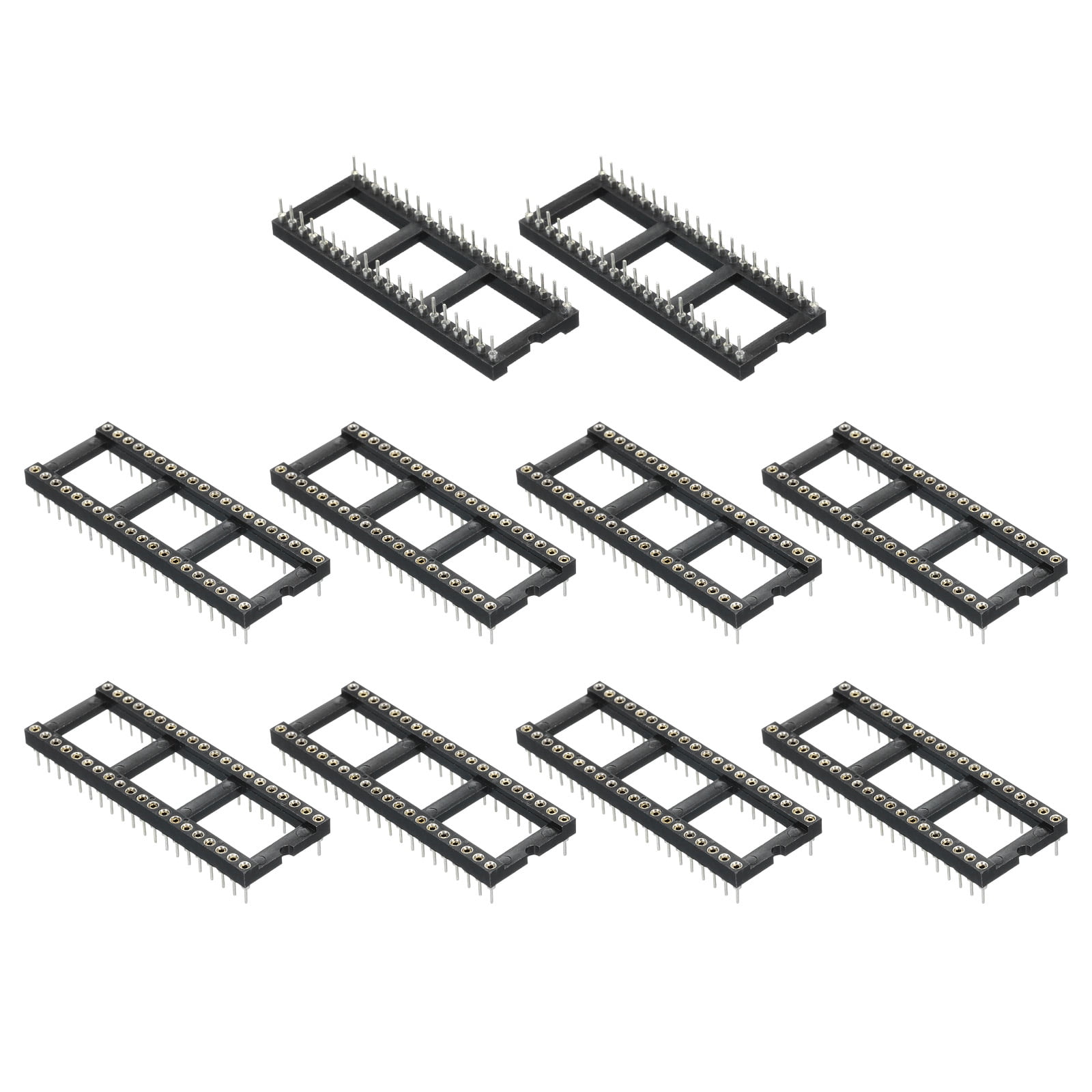 2.54mm Pitch DIP IC Socket Connector Dual Row 15.2 Row Pitch 40 Round ...
