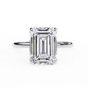 GIMELIS 2.56 CT Emerald Cut Lab Grown Diamond With White Gold Engagement Ring, IGI Certified Ring, 4 Prong Solitaire Ring, Propose Ring For Her