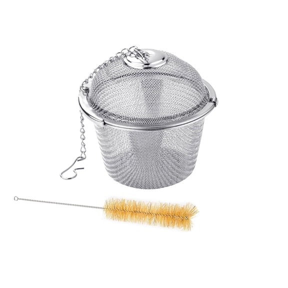 2.56" Stainless Steel Tea Strainer Infuser Tea ball Locking Ball Tea Spice Mesh Herbal Ball Cooking tools With Chain