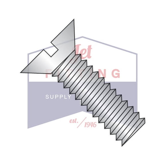 2-56 x 1/2" Machine Screws | Slotted | Flat Head | 18-8 Stainless Steel (Quantity: 5000)