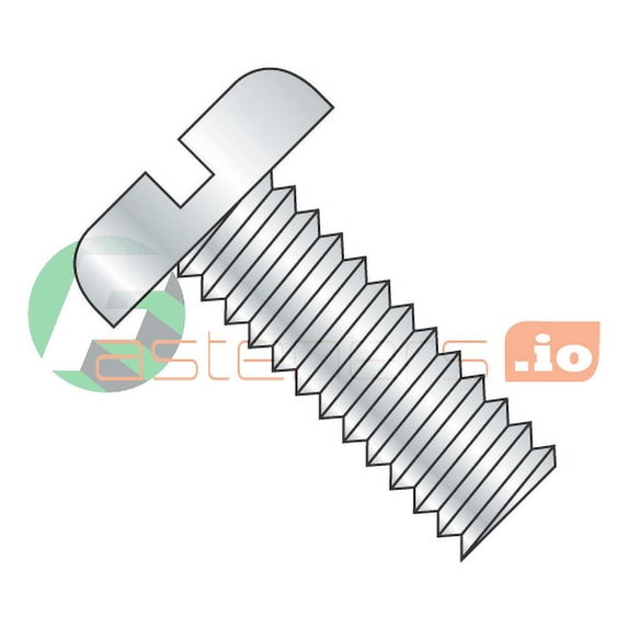 2-56 x 1/2" Machine Screws / Slotted / Pan Head / Steel / Zinc (Quantity: 10,000 pcs)